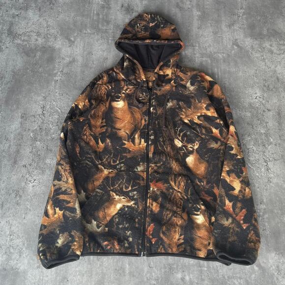 North River Other - Vintage Y2K Baggy Camouflage Fleece Jacket